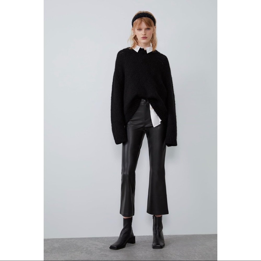 SOLD ON DEPOP NWT Zara legging leather flare pants